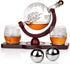 Whiskey Decanter Globe Set with Ball & Glasses